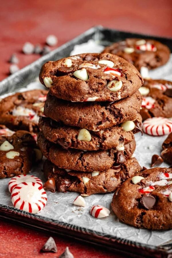 Double Choco Peppermint Cookies